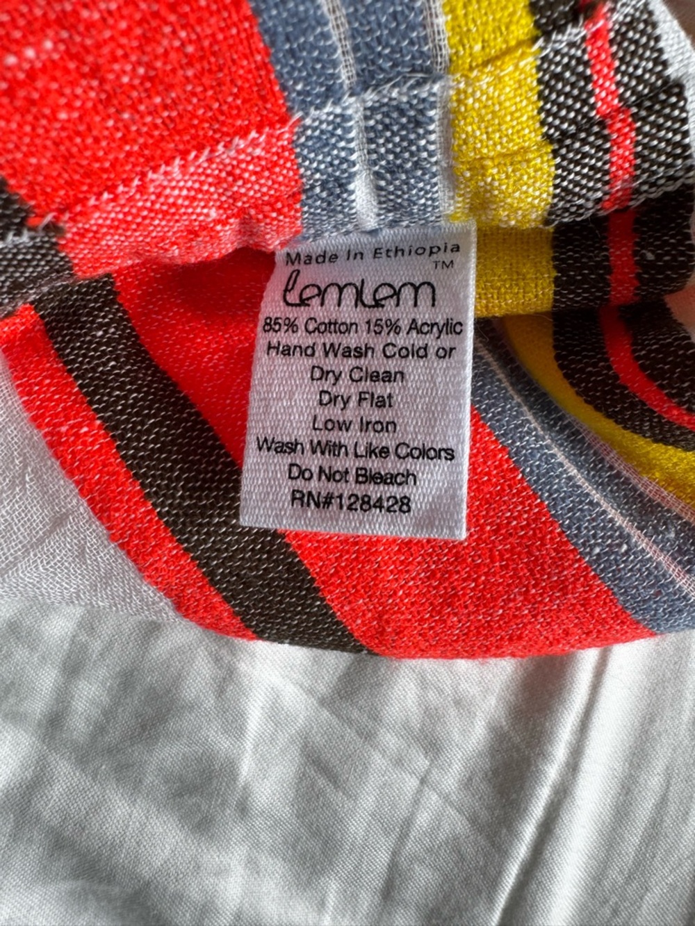 LEMLEM Striped Swim Cover Mini Dress size Medium - Picture 3 of 5
